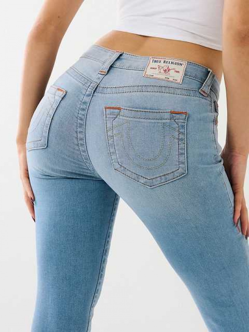 Jeans Skinny True Religion Jennie Mid Rise Curvy Mujer Azules Verde Menta | Colombia-VJOERND85