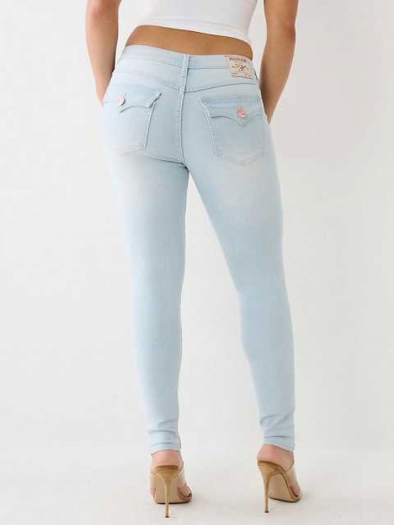 Jeans Skinny True Religion Jennie Mid Rise Curvy Mujer Azules Claro | Colombia-TCQBRSX09