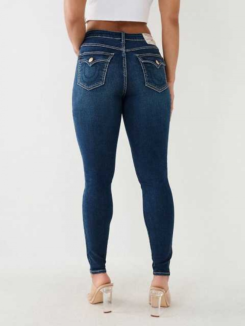 Jeans Skinny True Religion Jennie Mid Rise Single Needle Mujer Azul Marino | Colombia-CXMLVDR12