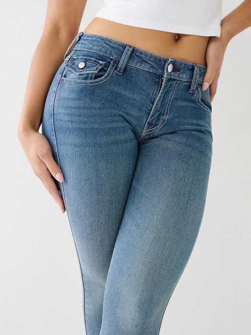 Jeans Skinny True Religion Jennie Mid Rise Single Needle Curvy Mujer Azules | Colombia-LJUFTAE34