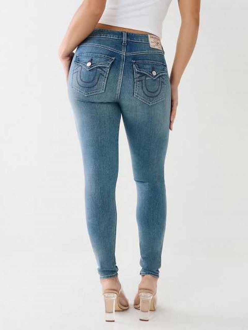 Jeans Skinny True Religion Jennie Mid Rise Single Needle Curvy Mujer Azules | Colombia-LJUFTAE34