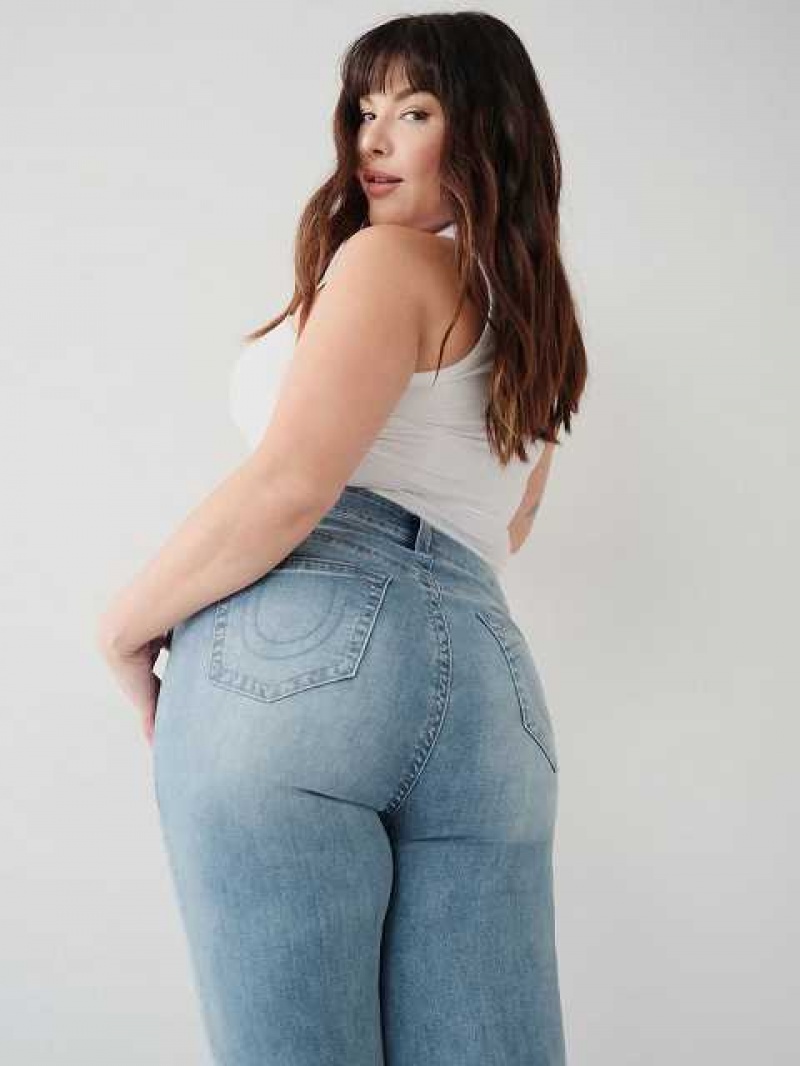 Jeans Skinny True Religion Jennie Mid Rise Curvy Mujer Turquesa Claro | Colombia-CMSFAOZ79