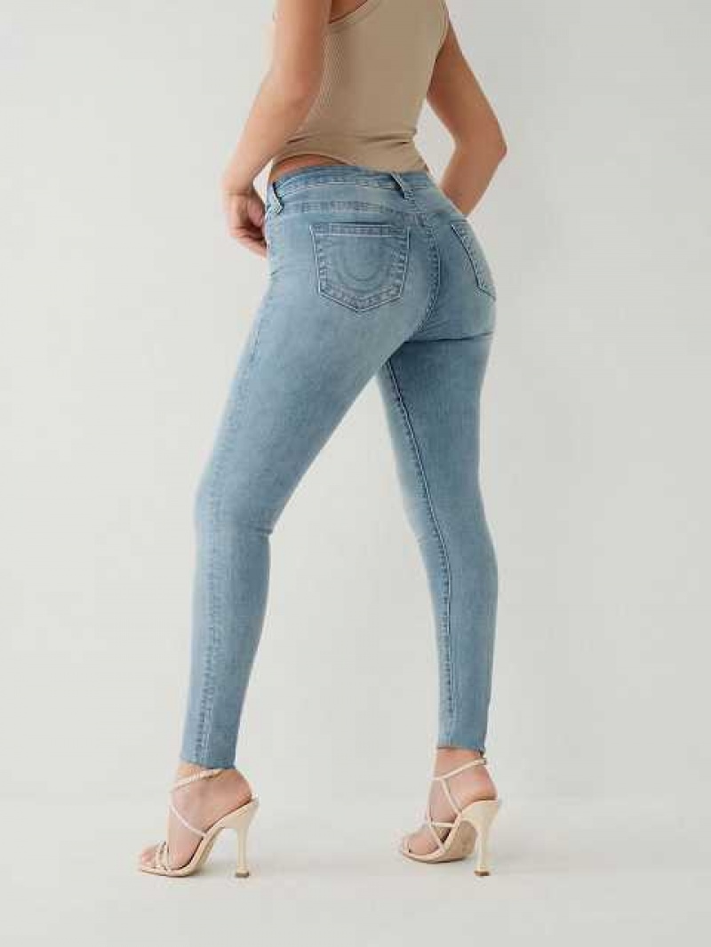 Jeans Skinny True Religion Jennie Mid Rise Curvy Mujer Turquesa Claro | Colombia-CMSFAOZ79