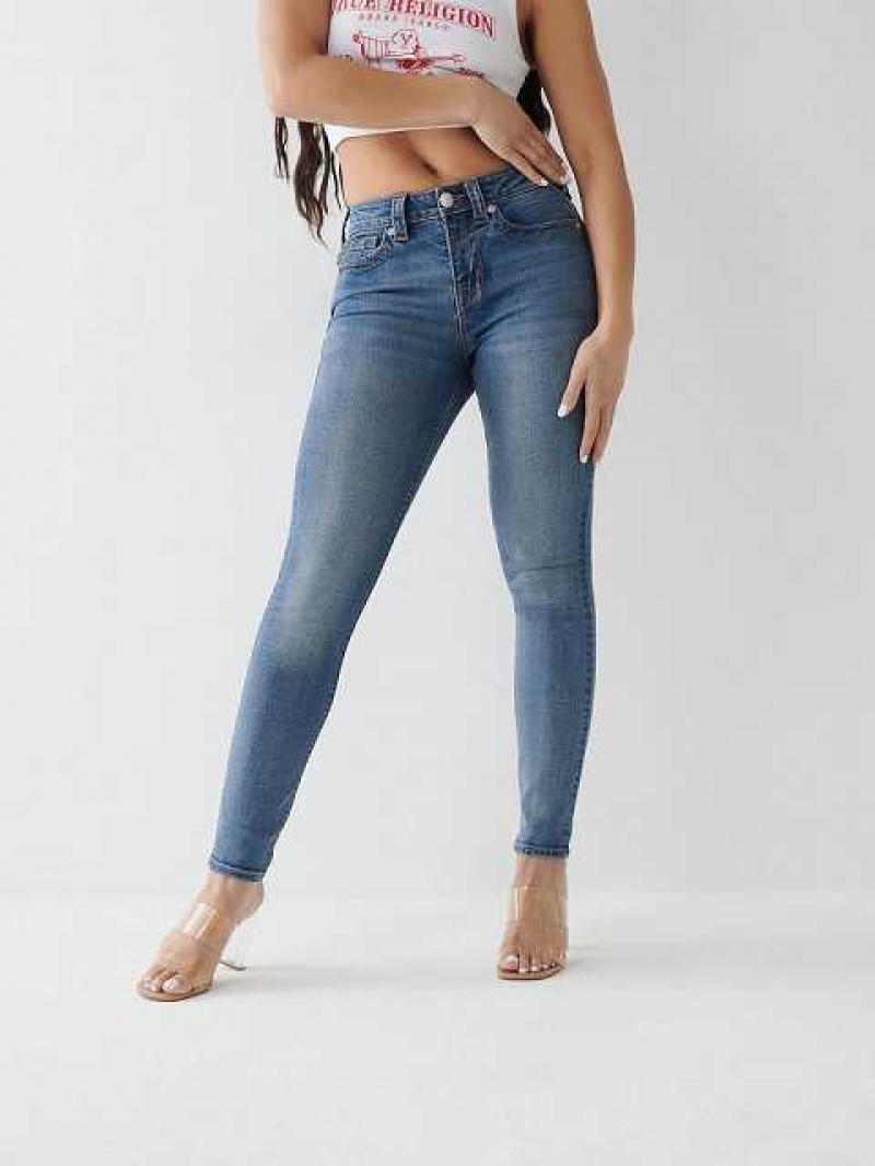 Jeans Skinny True Religion Jennie Mid Rise Curvy Mujer Azules | Colombia-JSHNLTR60