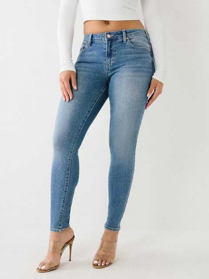 Jeans Skinny True Religion Jennie Mid Rise Curvy Mujer Azules Claro | Colombia-OLJTBDM26