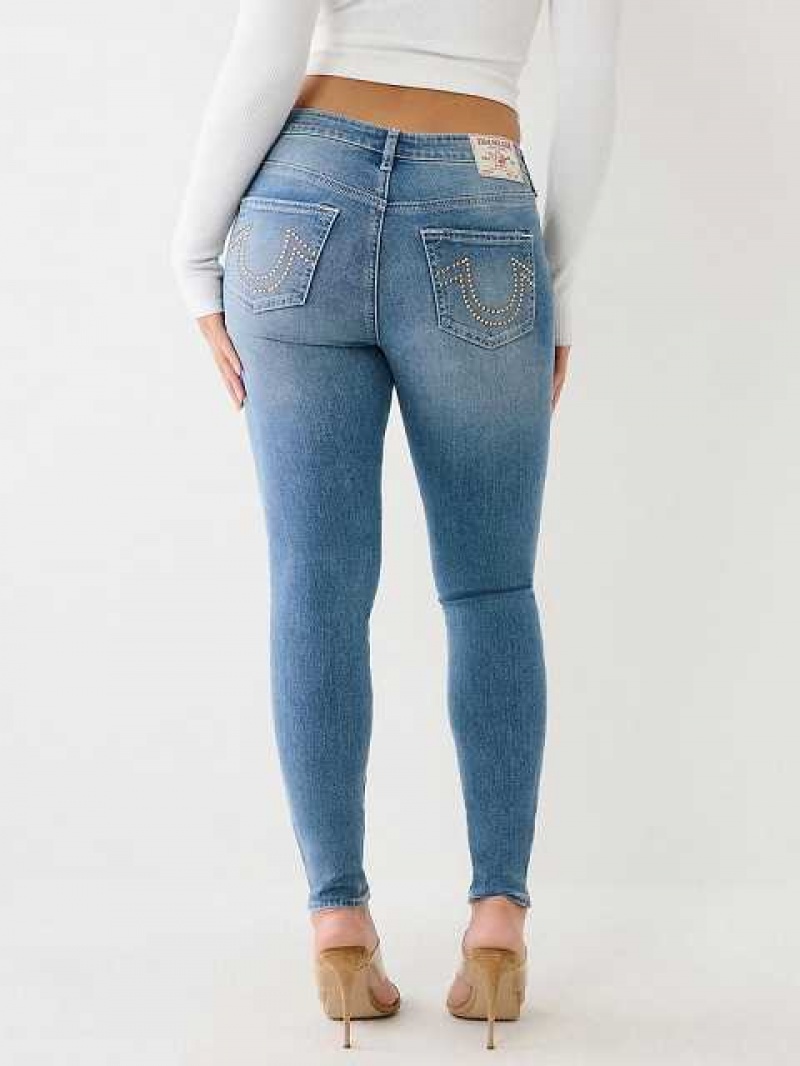 Jeans Skinny True Religion Jennie Mid Rise Curvy Mujer Azules Claro | Colombia-OLJTBDM26