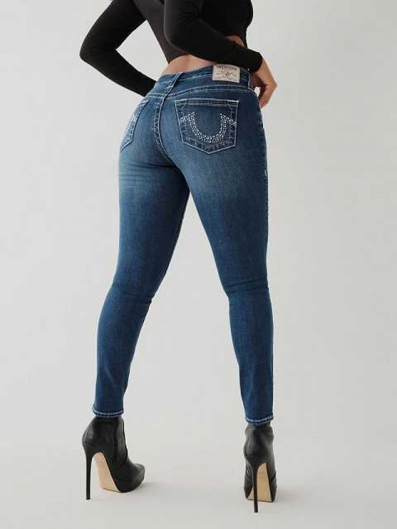 Jeans Skinny True Religion Jennie Mid Rise Curvy Mujer Azules | Colombia-XRVKFAW50