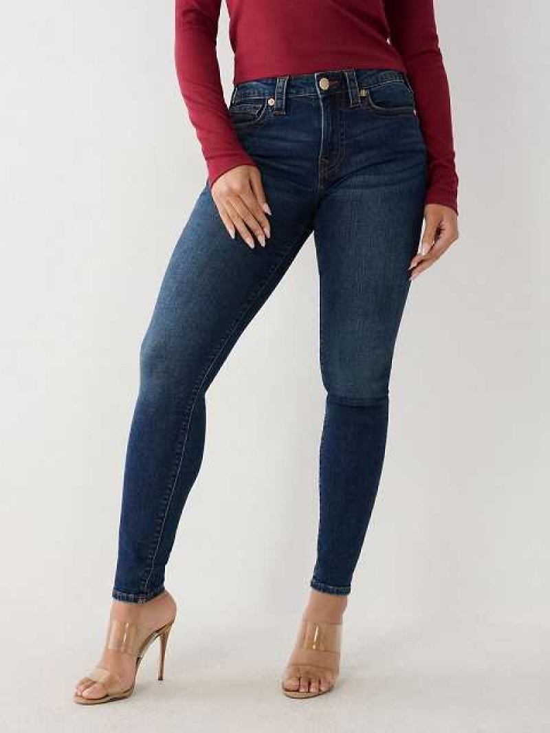 Jeans Skinny True Religion Jennie Mid Rise Curvy Mujer Azules Oscuro | Colombia-VQRPOSF36