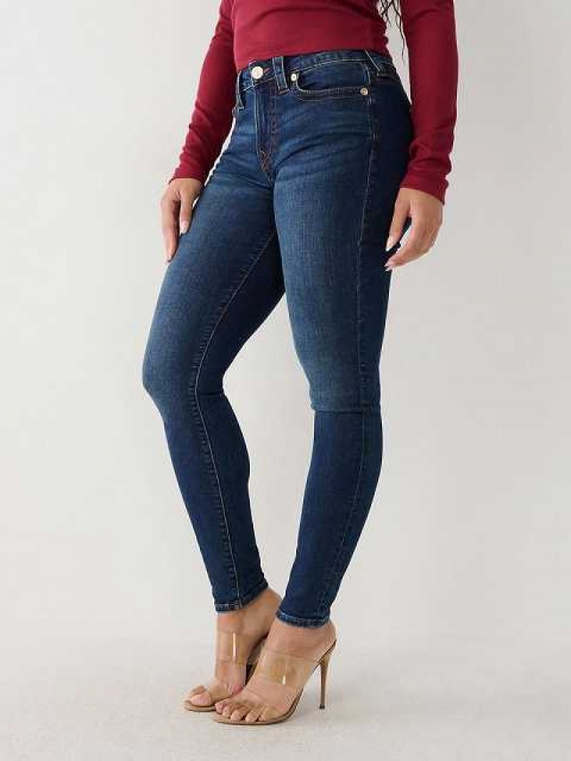 Jeans Skinny True Religion Jennie Mid Rise Curvy Mujer Azules Oscuro | Colombia-VQRPOSF36