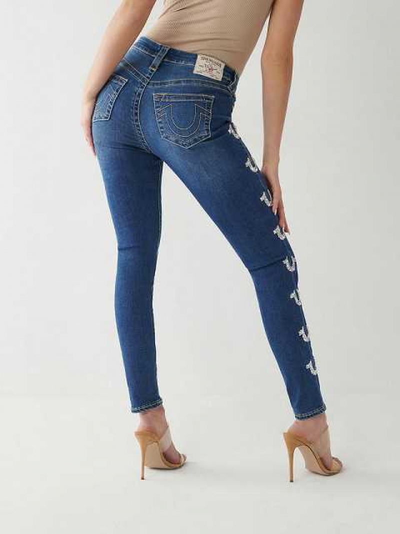 Jeans Skinny True Religion Jennie Mid Rise Curvy Mujer Azules | Colombia-QIXZMBE61