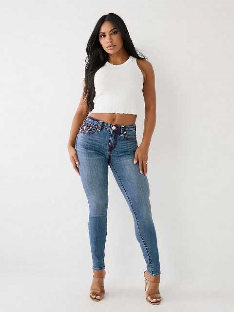 Jeans Skinny True Religion Jennie Mujer Azules | Colombia-KHOXDPJ49