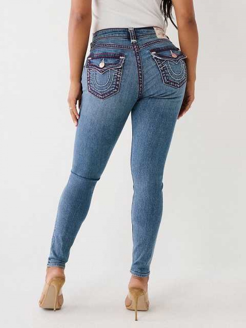 Jeans Skinny True Religion Jennie Mujer Azules | Colombia-KHOXDPJ49