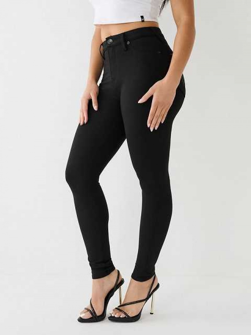 Jeans Skinny True Religion Jennie Ponte High Rise Curvy Mujer Negras | Colombia-RSIEYTV98