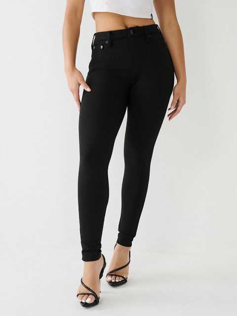 Jeans Skinny True Religion Jennie Ponte High Rise Curvy Mujer Negras | Colombia-RSIEYTV98