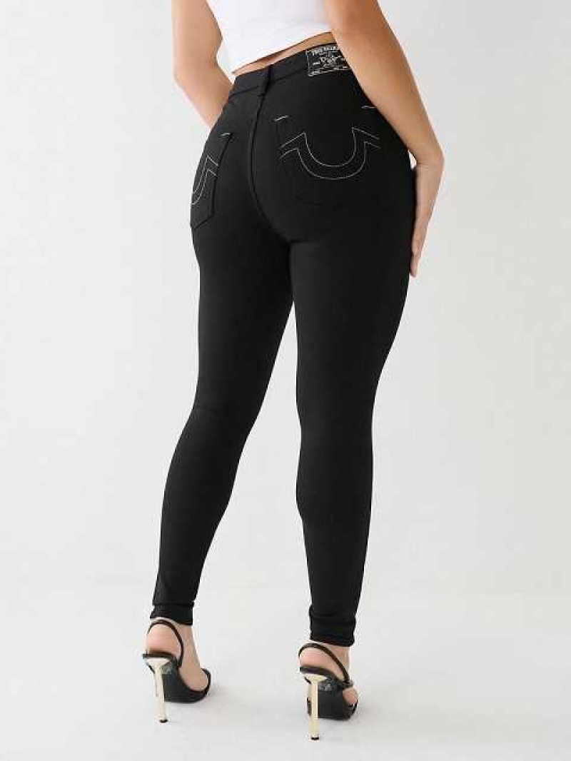 Jeans Skinny True Religion Jennie Ponte High Rise Curvy Mujer Negras | Colombia-RSIEYTV98