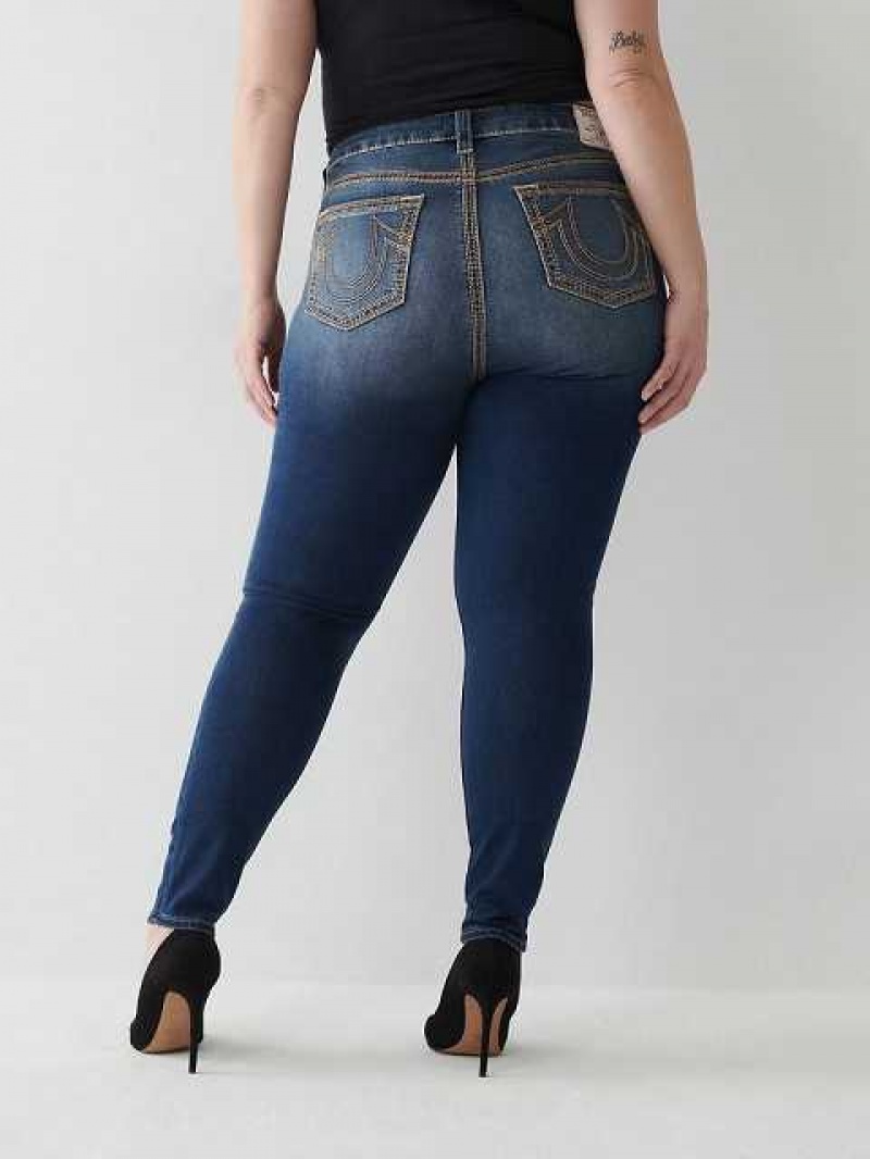 Jeans Skinny True Religion Jennie Super Q Curvy Mujer Azules Oscuro | Colombia-TNIRDXE73