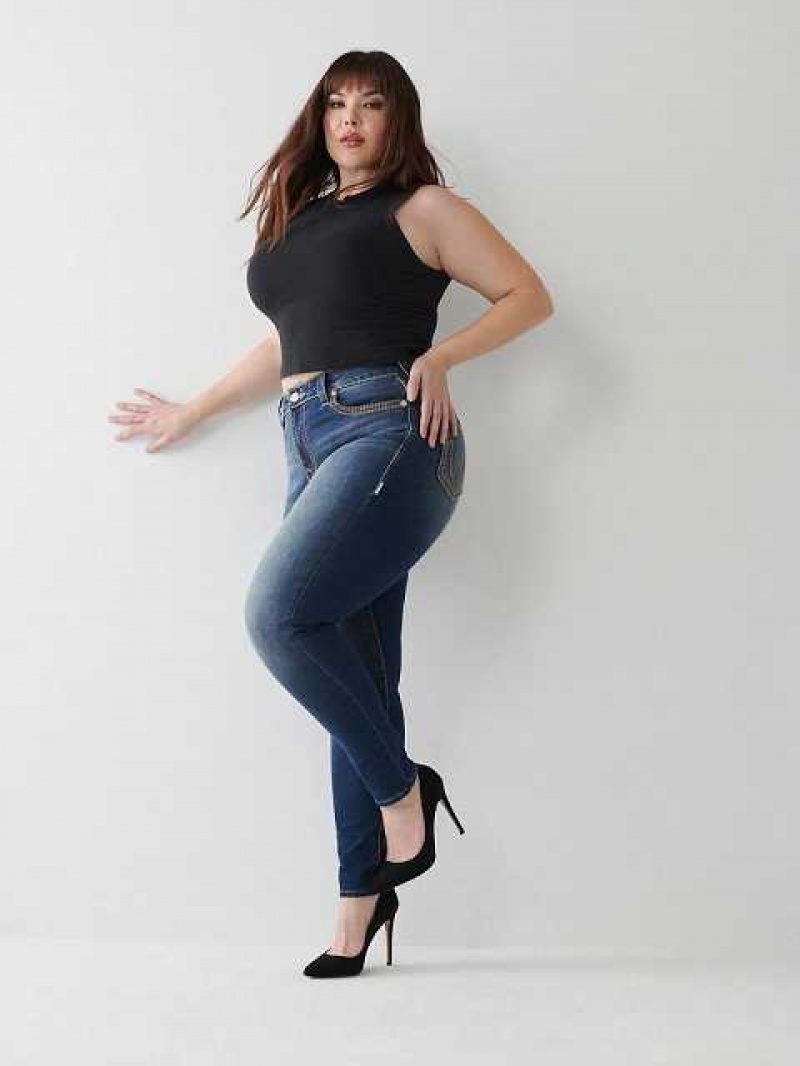 Jeans Skinny True Religion Jennie Super Q Curvy Mujer Azules Oscuro | Colombia-TNIRDXE73