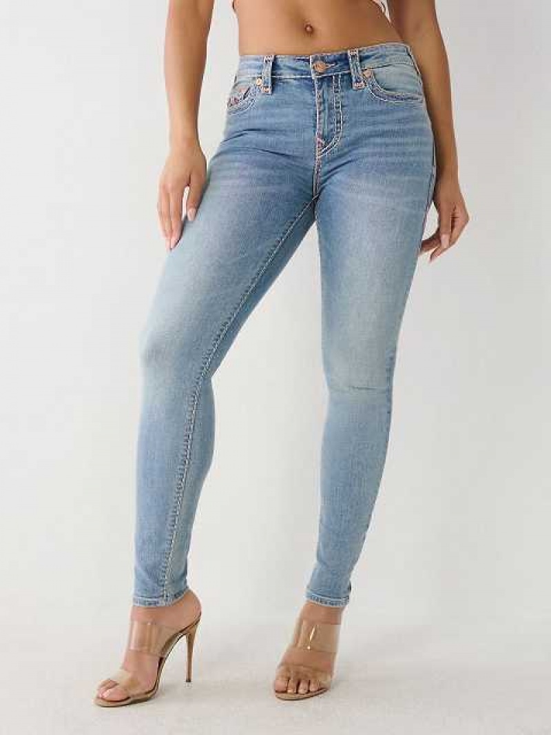 Jeans Skinny True Religion Jennie Super T Curvy Mujer Azules | Colombia-JGKSMUV65