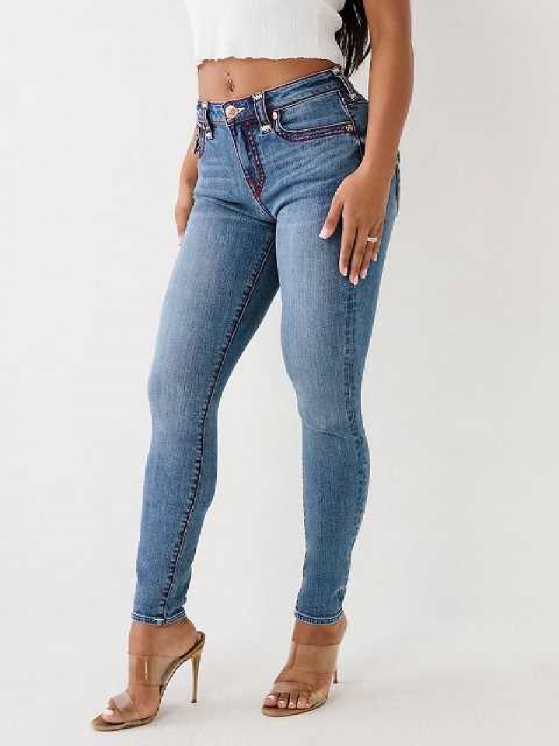 Jeans Skinny True Religion Jennie Super T Curvy Mujer Azules | Colombia-ZQYSHVF12