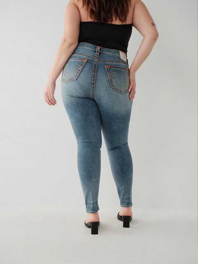 Jeans Skinny True Religion Jennie Super T Curvy Mujer Azules | Colombia-WJOUYPB67