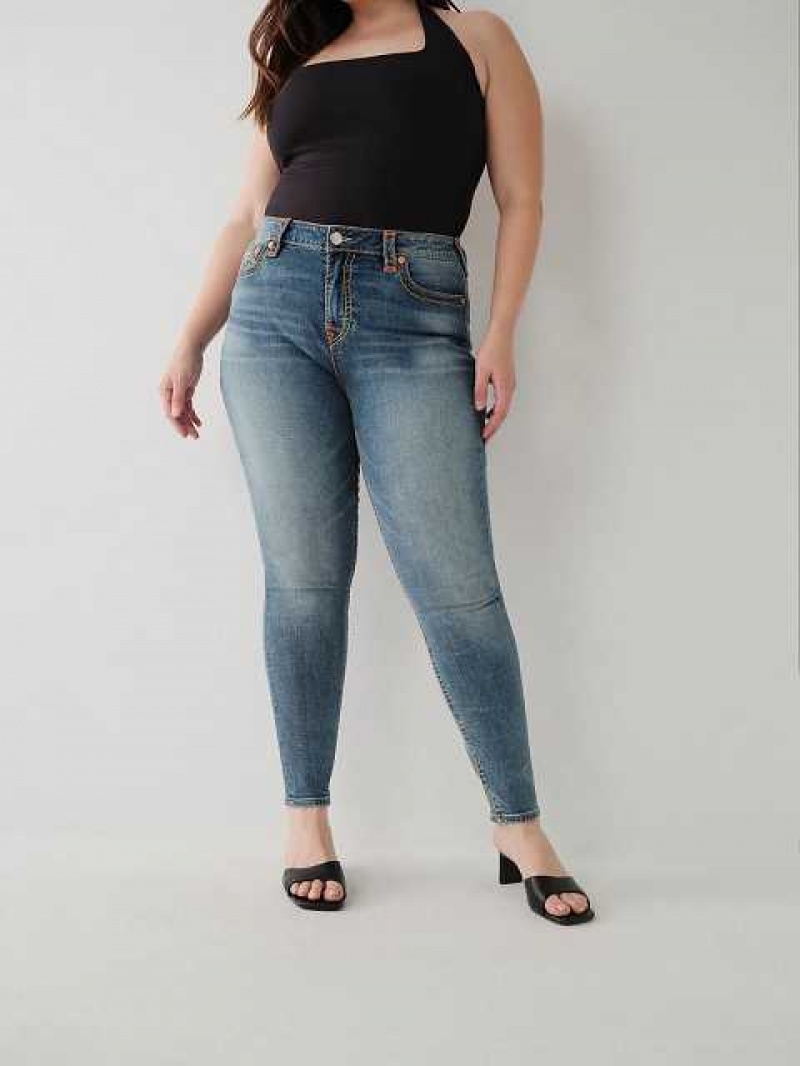 Jeans Skinny True Religion Jennie Super T Curvy Mujer Azules | Colombia-WJOUYPB67