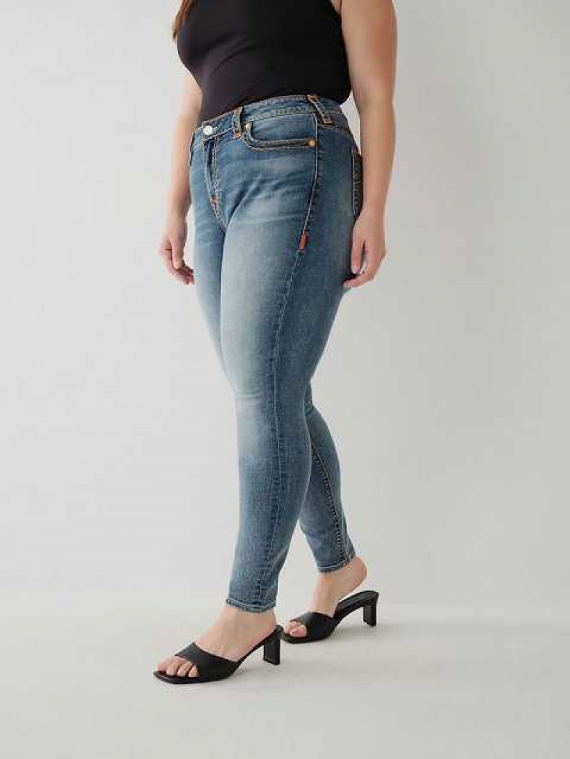 Jeans Skinny True Religion Jennie Super T Curvy Mujer Azules | Colombia-WJOUYPB67