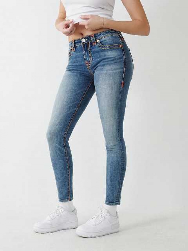 Jeans Skinny True Religion Jennie Super T Curvy Mujer Azules | Colombia-WJOUYPB67