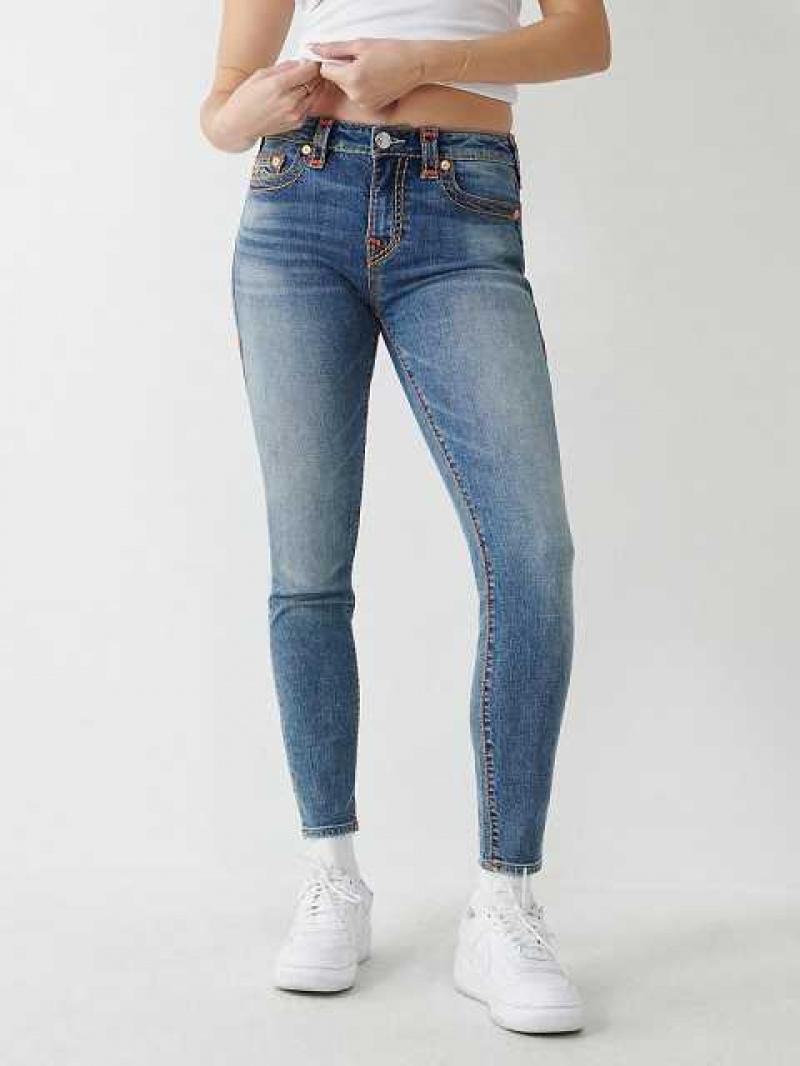 Jeans Skinny True Religion Jennie Super T Curvy Mujer Azules | Colombia-WJOUYPB67