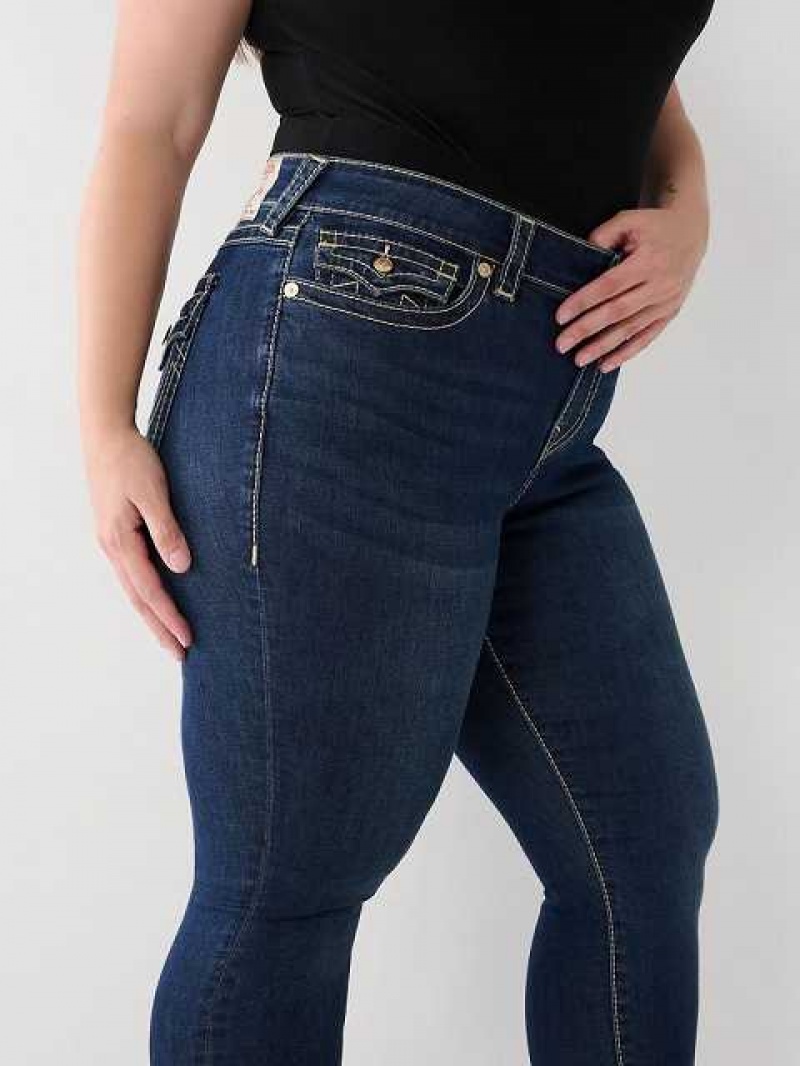 Jeans Skinny True Religion Plus Halle Big T High Rise Super Mujer Azules Oscuro | Colombia-QUFHCWJ15