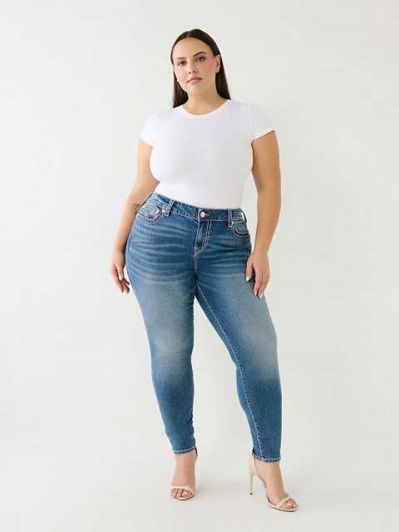 Jeans Skinny True Religion Plus Halle Big T Super Mujer Azules Claro | Colombia-ZYHNEIR91