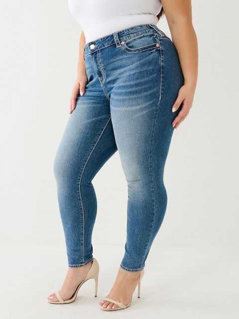 Jeans Skinny True Religion Plus Halle Big T Super Mujer Azules Claro | Colombia-ZYHNEIR91