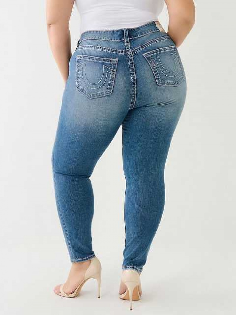 Jeans Skinny True Religion Plus Halle Big T Super Mujer Azules Claro | Colombia-ZYHNEIR91