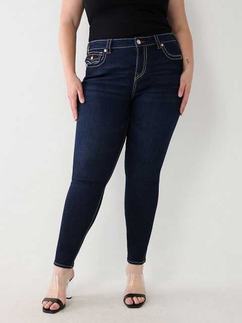 Jeans Skinny True Religion Plus Halle Big T Super Mujer Azul Marino | Colombia-LTRBJFV91