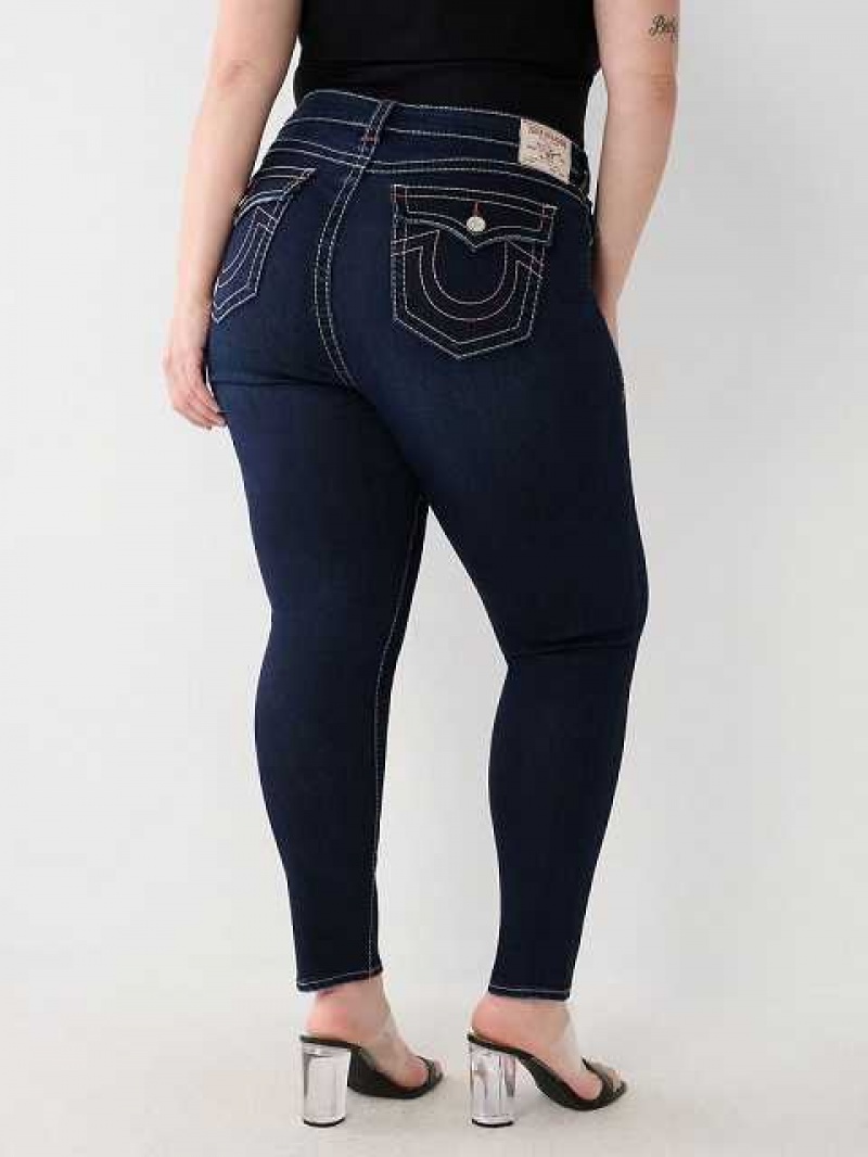 Jeans Skinny True Religion Plus Halle Big T Super Mujer Azul Marino | Colombia-LTRBJFV91