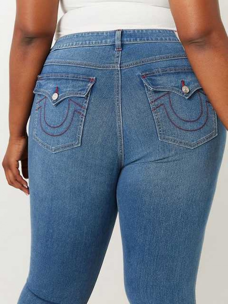 Jeans Skinny True Religion Plus Halle High Rise Super Mujer Azules Claro | Colombia-DLSJGHV78