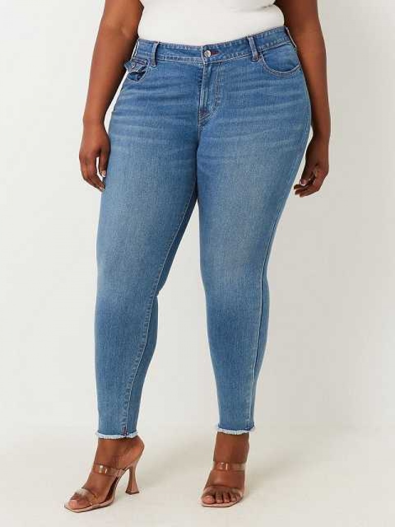 Jeans Skinny True Religion Plus Halle High Rise Super Mujer Azules Claro | Colombia-DLSJGHV78