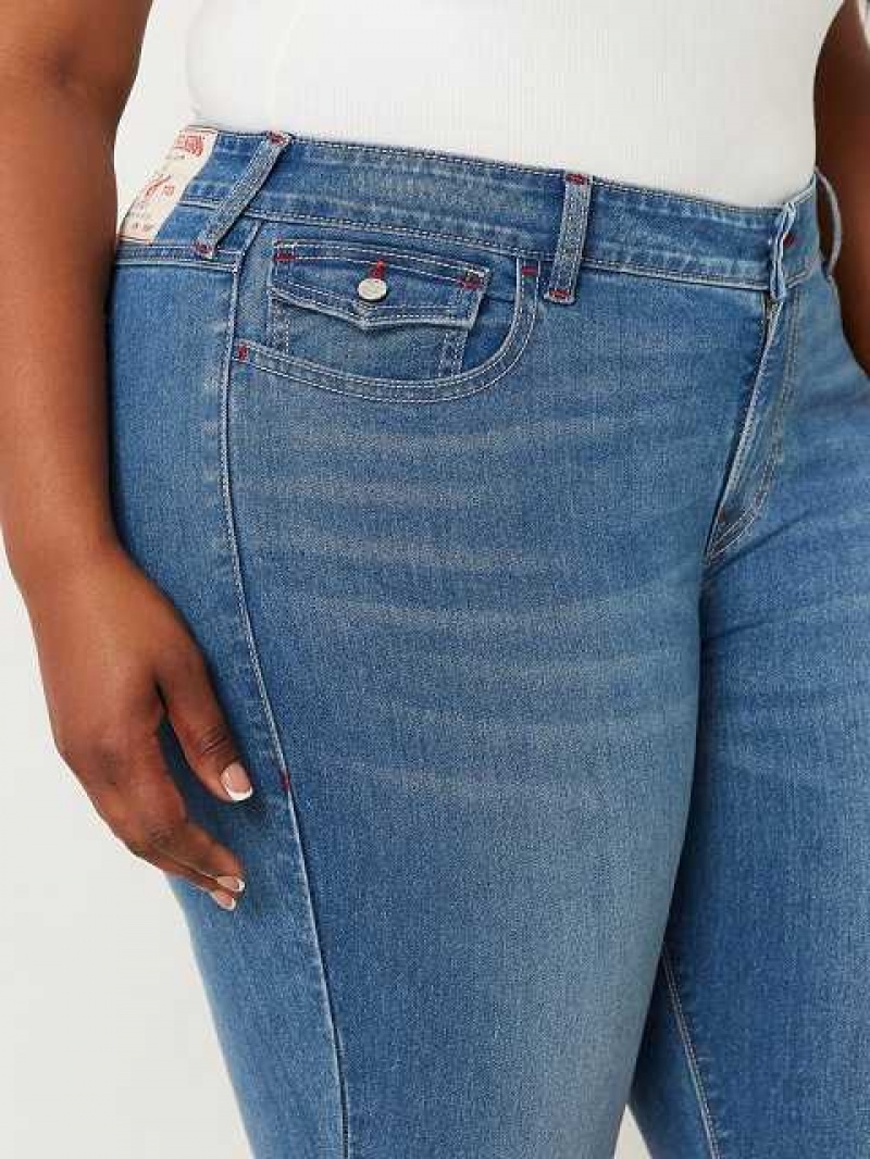 Jeans Skinny True Religion Plus Halle High Rise Super Mujer Azules Claro | Colombia-DLSJGHV78