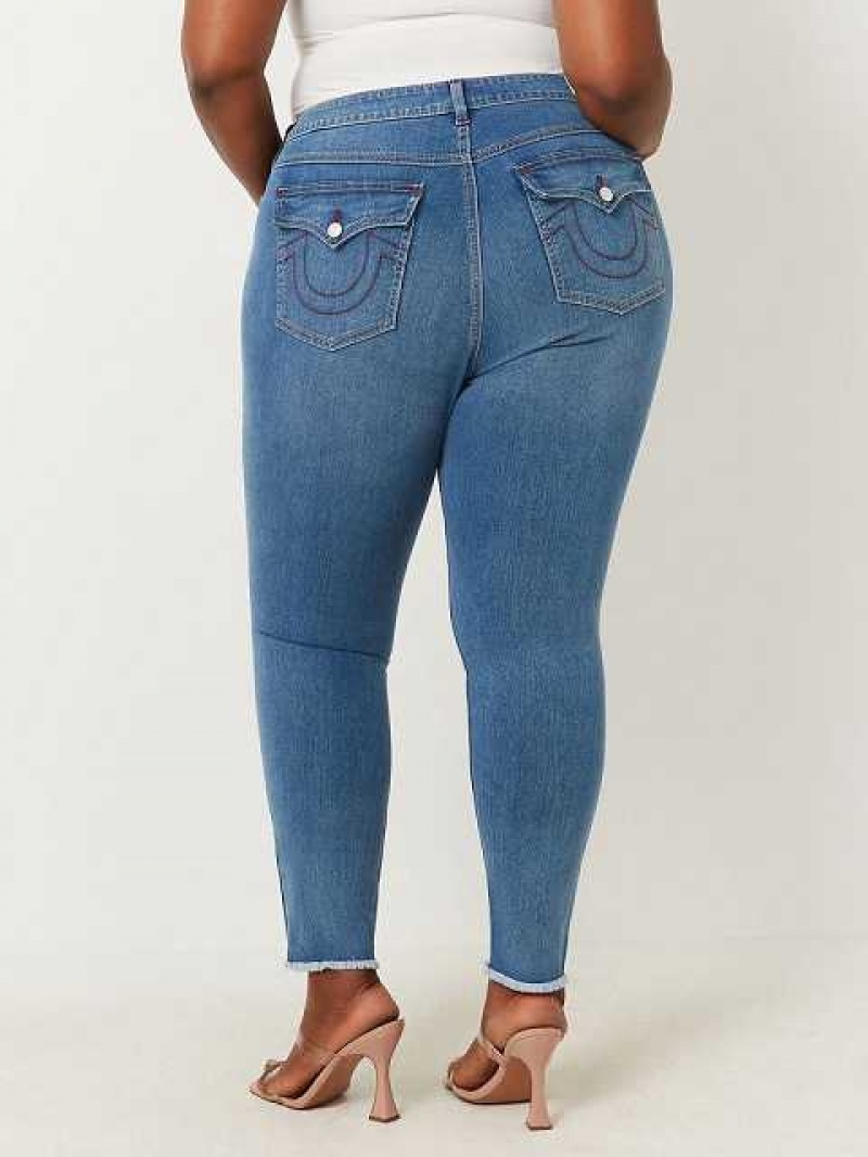 Jeans Skinny True Religion Plus Halle High Rise Super Mujer Azules Claro | Colombia-DLSJGHV78