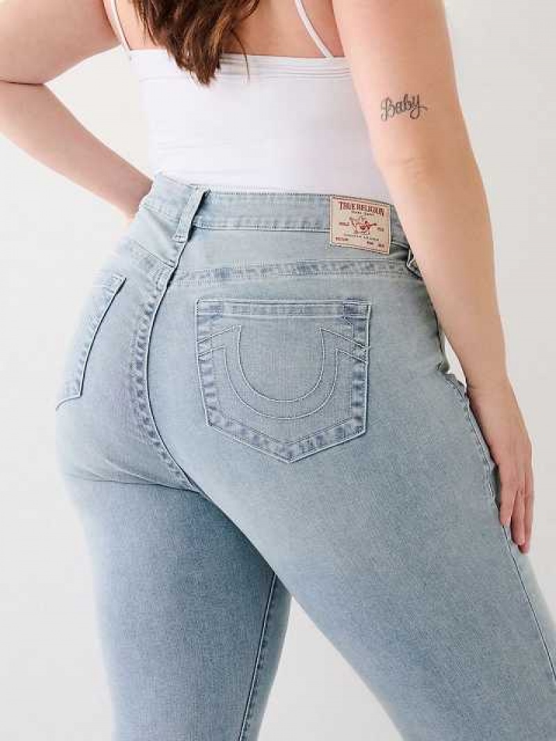 Jeans Skinny True Religion Plus Halle Mid Rise Super Mujer Azules | Colombia-TJKFCVR39