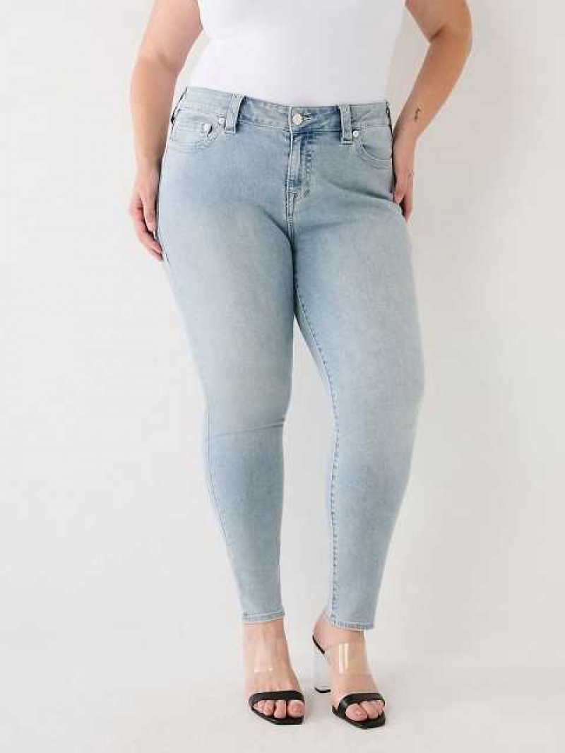 Jeans Skinny True Religion Plus Halle Mid Rise Super Mujer Azules | Colombia-TJKFCVR39