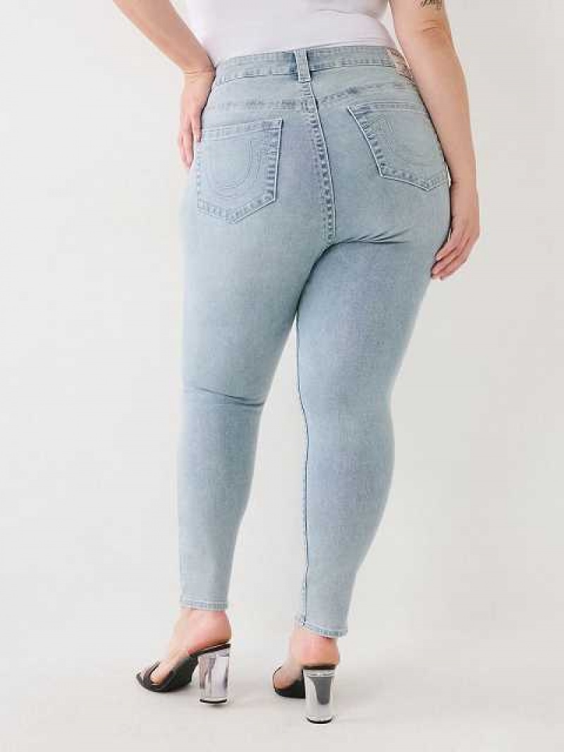 Jeans Skinny True Religion Plus Halle Mid Rise Super Mujer Azules | Colombia-TJKFCVR39