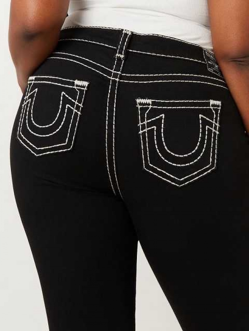 Jeans Skinny True Religion Plus Halle Super T High Rise Super Mujer Negras | Colombia-EMHTOYD21