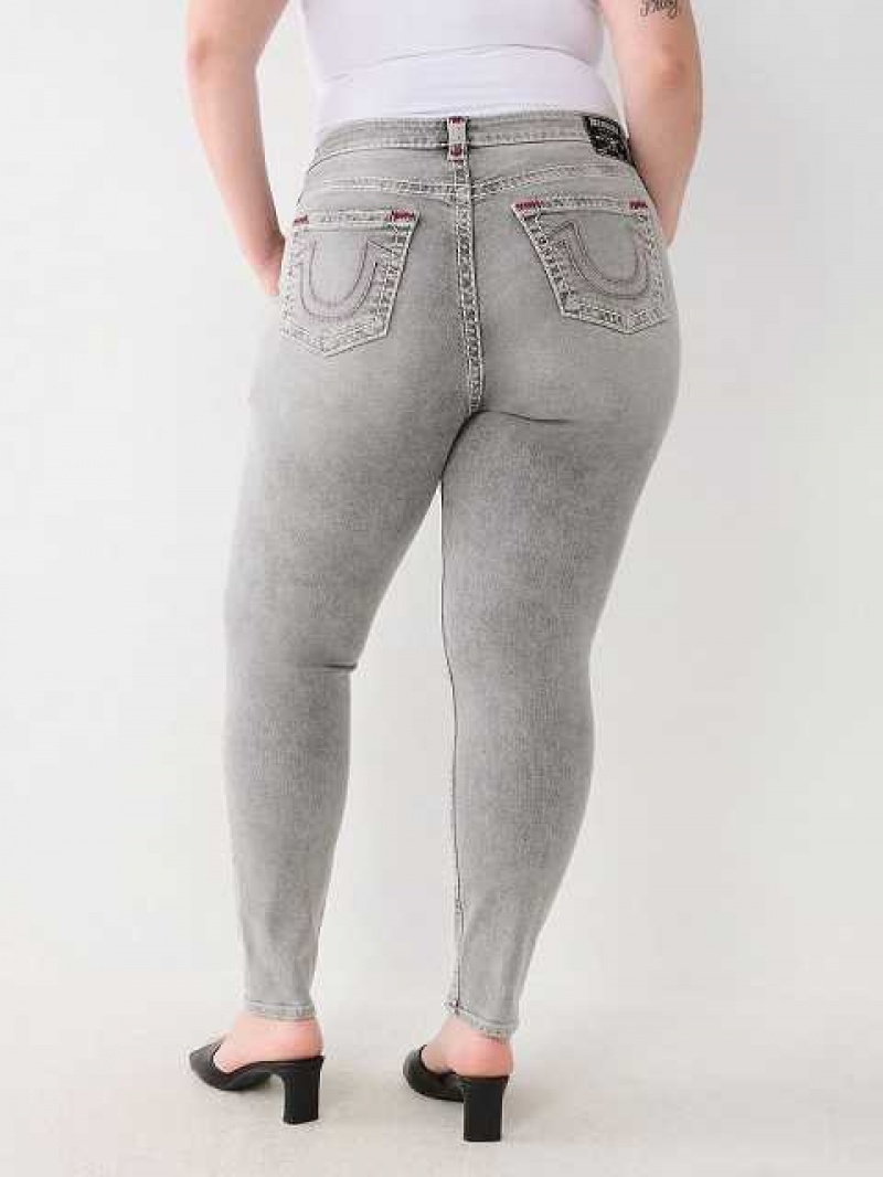 Jeans Skinny True Religion Plus Jennie High Rise Mujer Gris Oscuro | Colombia-TKNRCYD37