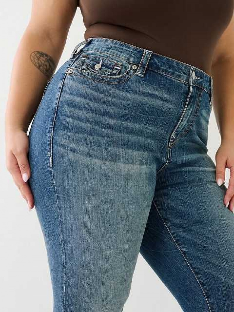 Jeans Skinny True Religion Plus Jennie Mid Rise Flap Mujer Azules | Colombia-JSWVQMN51