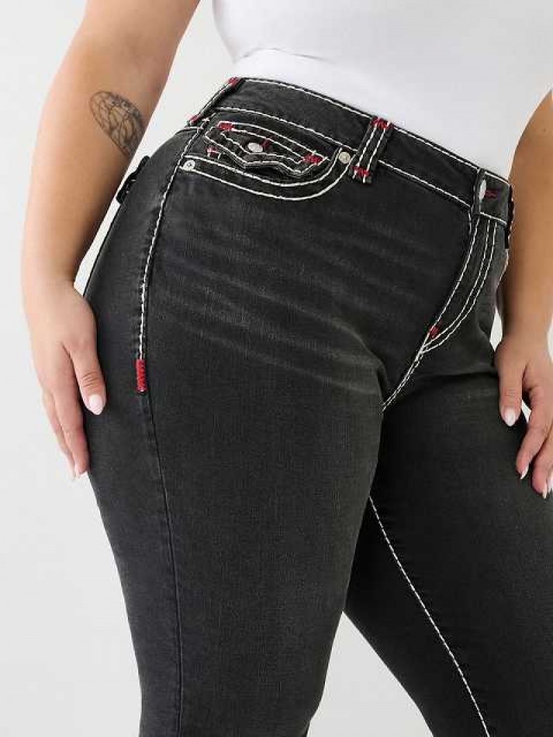 Jeans Skinny True Religion Plus Jennie Mid Rise Super T Mujer Negras | Colombia-DCLKQZJ47