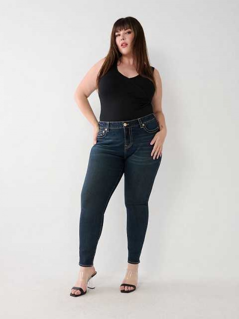 Jeans Skinny True Religion Plus Jennie Mid Rise Curvy Mujer Aizome | Colombia-XEAVQFO21