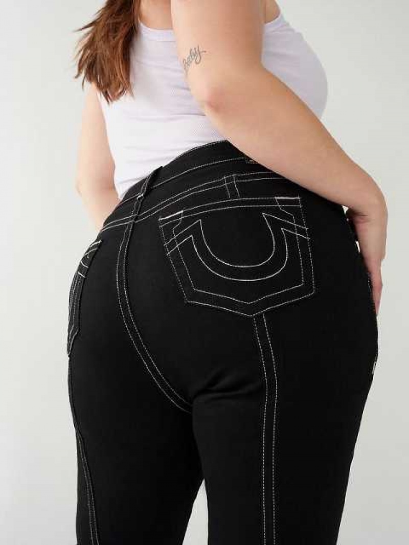 Jeans Skinny True Religion Plus Jennie Mid Rise Curvy Mujer Negras | Colombia-EFDBSHT60