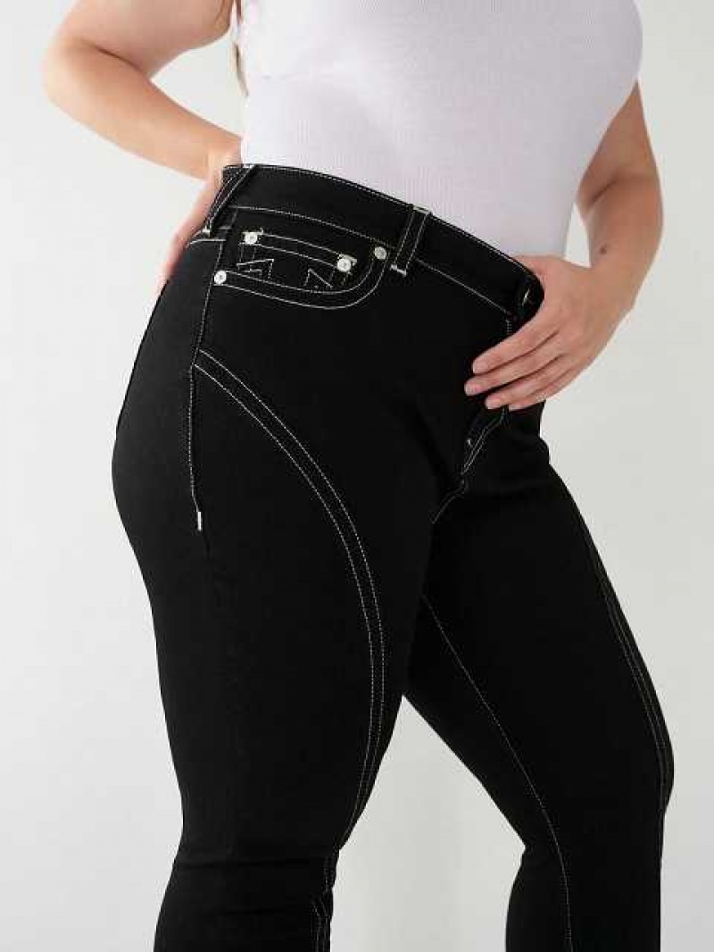 Jeans Skinny True Religion Plus Jennie Mid Rise Curvy Mujer Negras | Colombia-EFDBSHT60