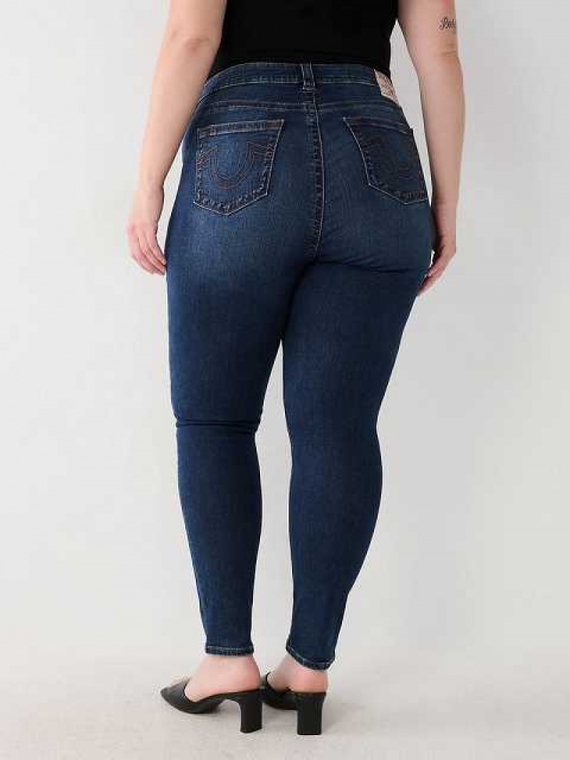 Jeans Skinny True Religion Plus Jennie Mid Rise Curvy Mujer Azules Oscuro | Colombia-AKFUMLW24