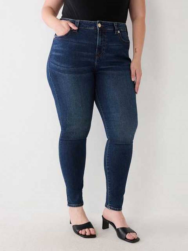 Jeans Skinny True Religion Plus Jennie Mid Rise Curvy Mujer Azules Oscuro | Colombia-AKFUMLW24